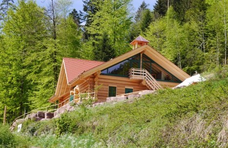 Schloßberghütte Aussenansicht von unten